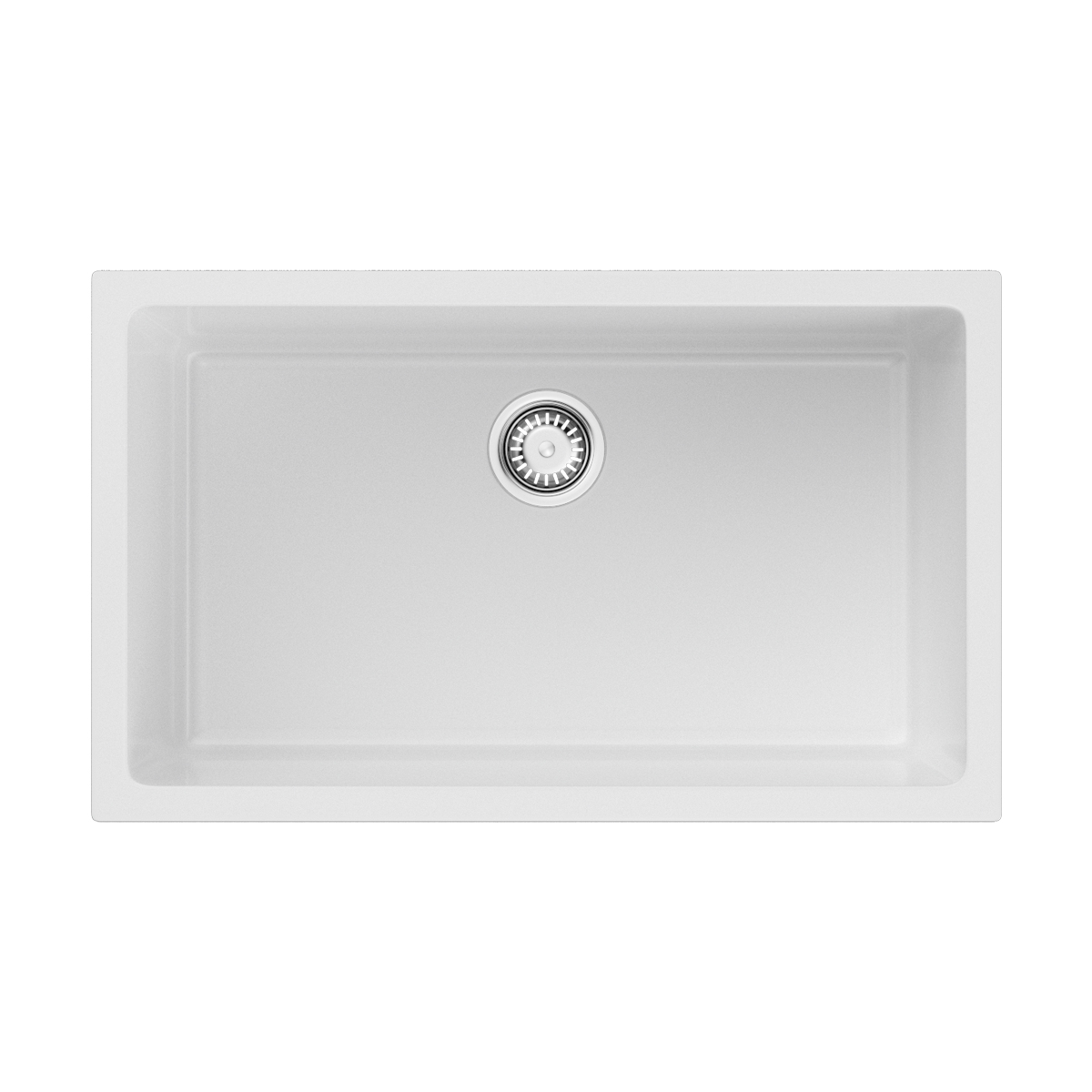 Кухонные мойки Кухонная мойка 760x460x255 Okinoshima 76-U/I-WH Glossy Natceramic/белый глянцевый 