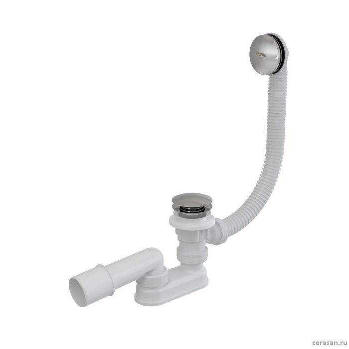 Комплектующие Слив-перелив для ванн 570 мм, Click-Clack, хром 