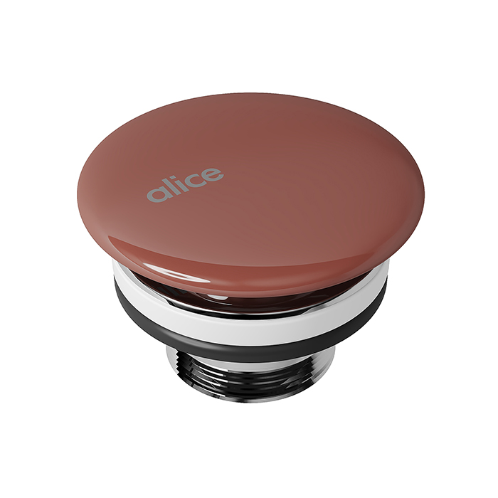 Комплектующие Донный клапан для раковин, керамический, неперекрываемый, табаско глянцевый 