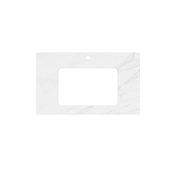 Мебель для ванной Столешница из керамогранита для раковин, встраиваемых снизу Монте Тиберио 80 см, белый натуральный 