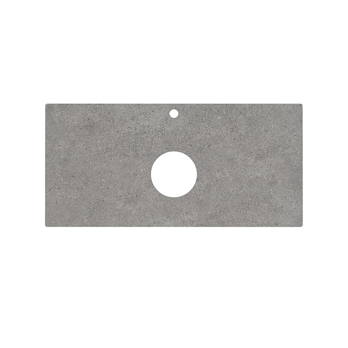 Столешница из керамогранита для накладных раковин Фондамента 100, серая