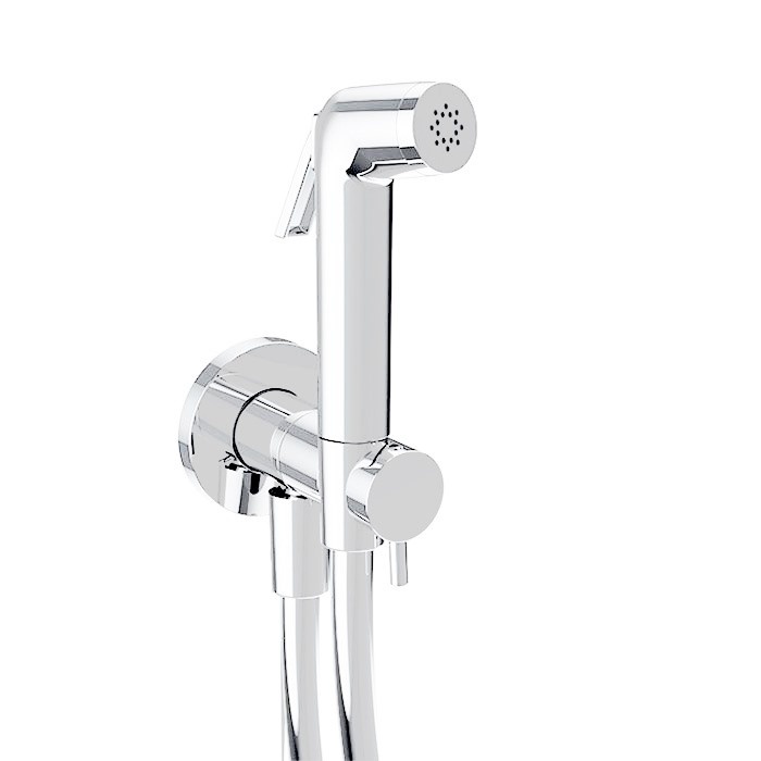 Смесители Гигиенический душ - комплект с запорным вентилем, белый матовый 