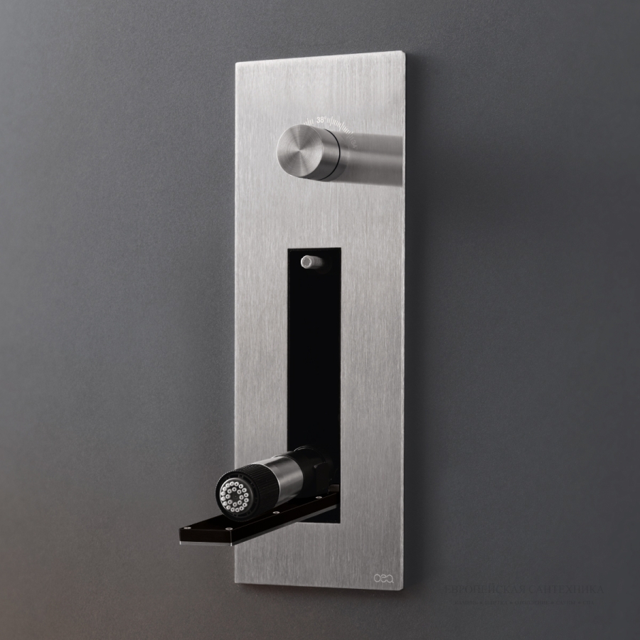 Смесители Термостат для биде Jet Cleaners, со встроенным ручным душем с шлангом, внешняя часть, цвет сатинированная сталь 