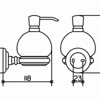 Аксессуары для ванной Дозатор жидкого мыла (хром) 