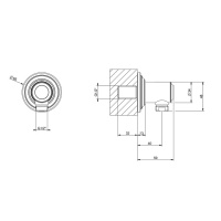 Комплектующие Подключение для душевого шланга чёрный матовый 