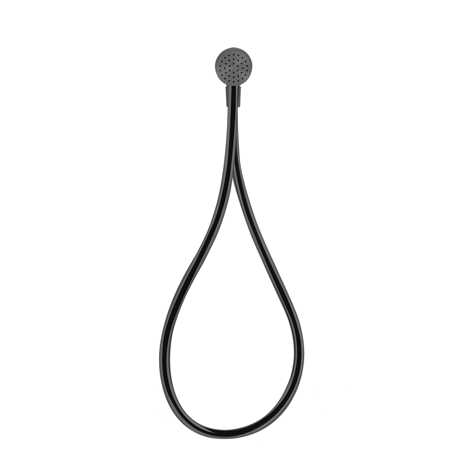 Душевая программа Душевой магнитный комплект, состоящий из вывода воды, держателя, шланга 1,50 м и лейки, цвет черный шлифованный металл 