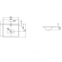 Раковины Раковина встраиваемая сверху 60x50 см, белая 