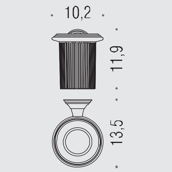 Аксессуары для ванной Стакан подвесной, цвет античная бронза/матовое стекло 