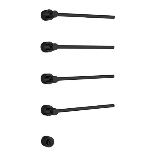 Полотенцесушитель, электрический, встраиваемый 650х93x422 мм, цвет black brushed nickel bb