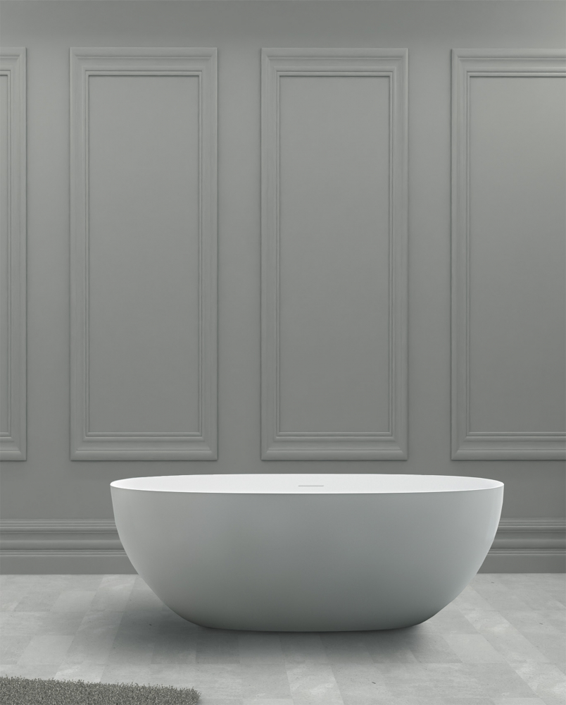 Ванны Ванна из искусственного камня белая матовая 170x75 