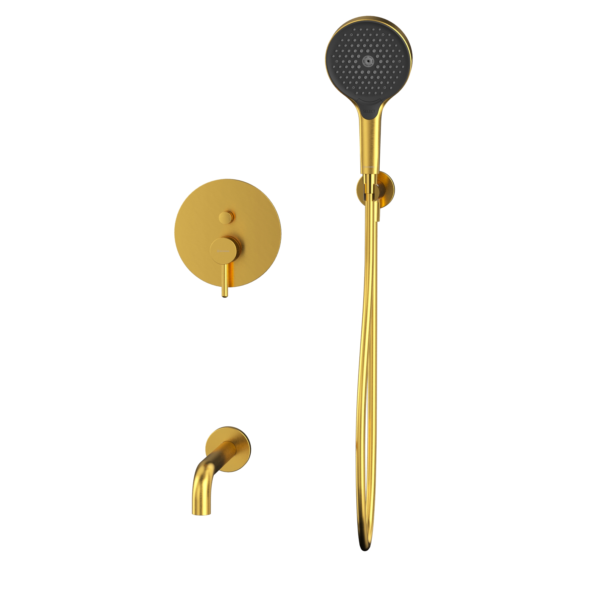 Душевая программа Система для ванны скрытого монтажа YSET06TOPGLB (брашированное золото) 