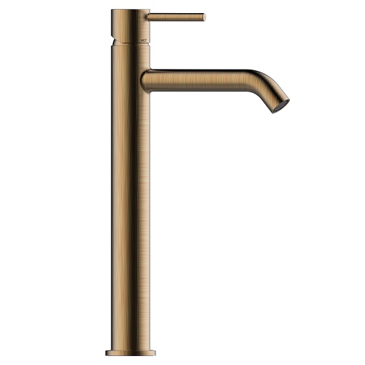 Смеситель для раковины высокий, цвет Antique Brass