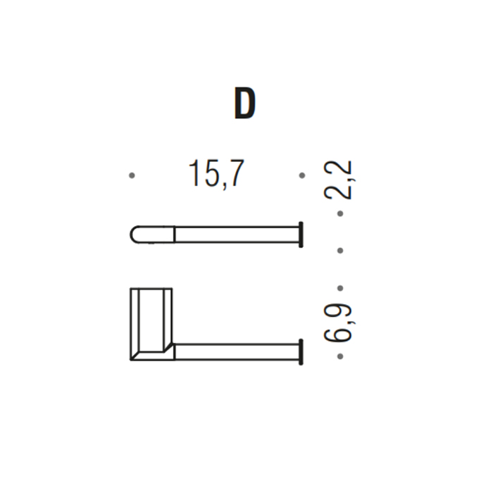 Аксессуары для ванной Держатель туалетной бумаги правый, цвет PVD графит матовый 