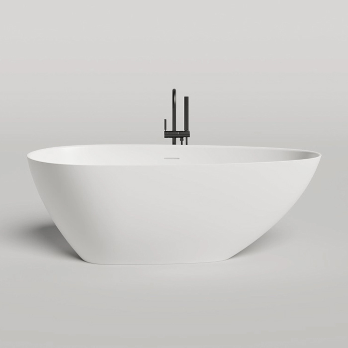 Ванна отдельностоящая 1720х825х600 мм, Click-Clack белый, сифон, интегрированный слив перелив, материал S-Sense, глянцевый белый