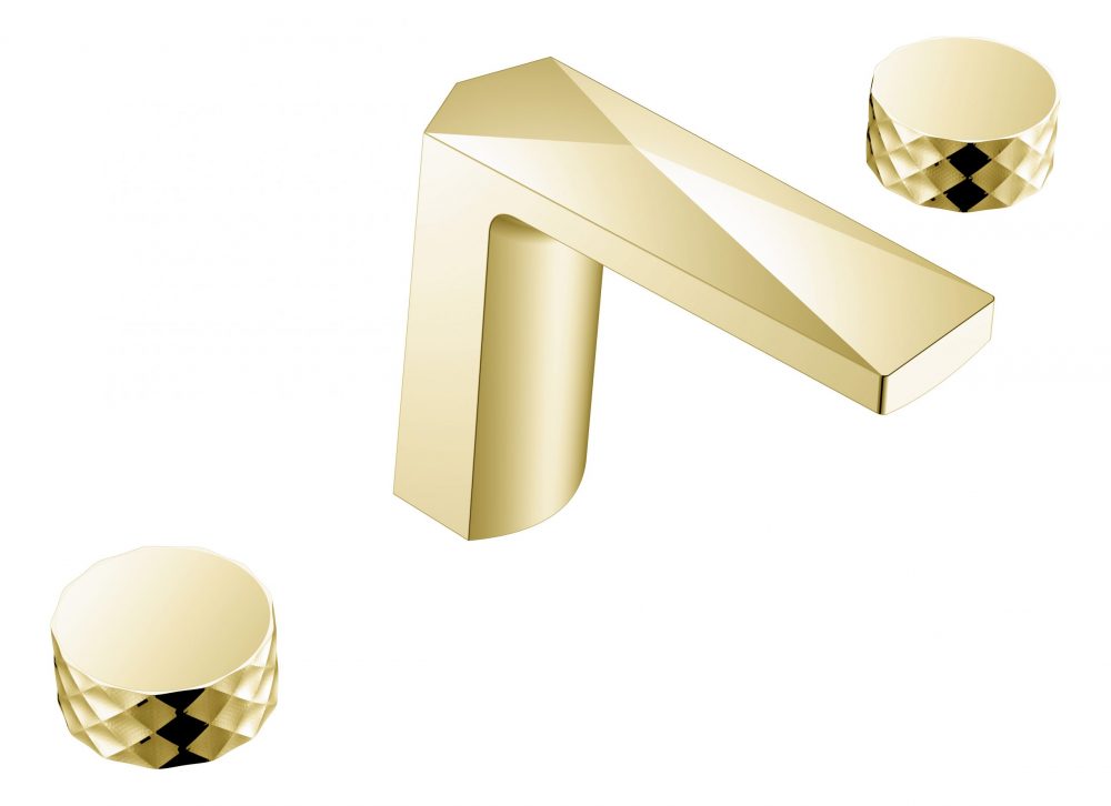 Смесители Смеситель врезной на 3 отверстия. Matt Gold, ручка DIAMOND 