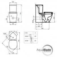 Унитазы Напольный унитаз AquaBlade®, евробелый 