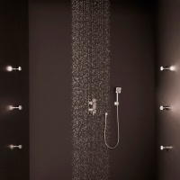 Душевая программа Верхний душ 470*470 мм, чёрный матовый 