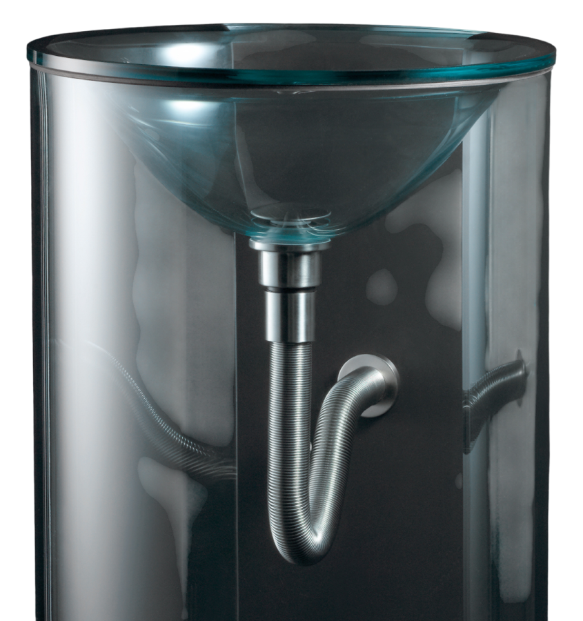 Комплектующие Сифон для раковины Complements, цвет сатинированная нержавеющая сталь 