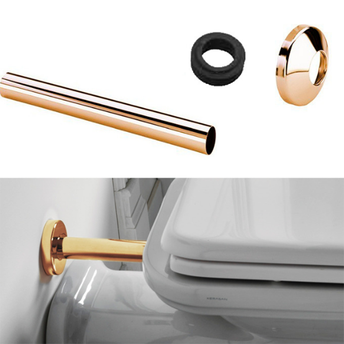 Соединение для смыва к напольному унитазу d=40 мм, цвет золото