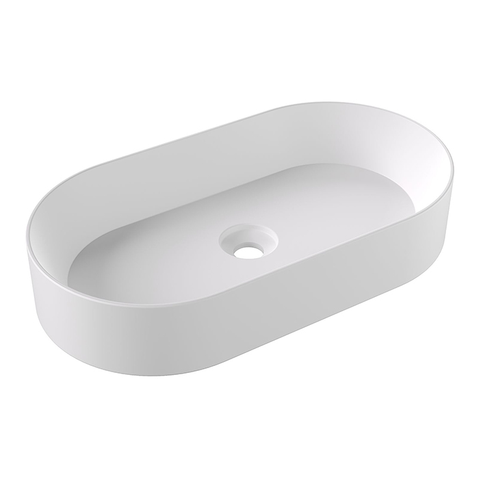 Раковины Раковина Oval 65x36хВ12, накладная, без отверстия под смеситель, белый матовый 