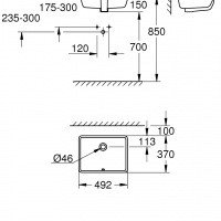Раковины Cube Ceramic 3948000H Раковина встраиваемая снизу 492*370 мм (альпийский белый) 