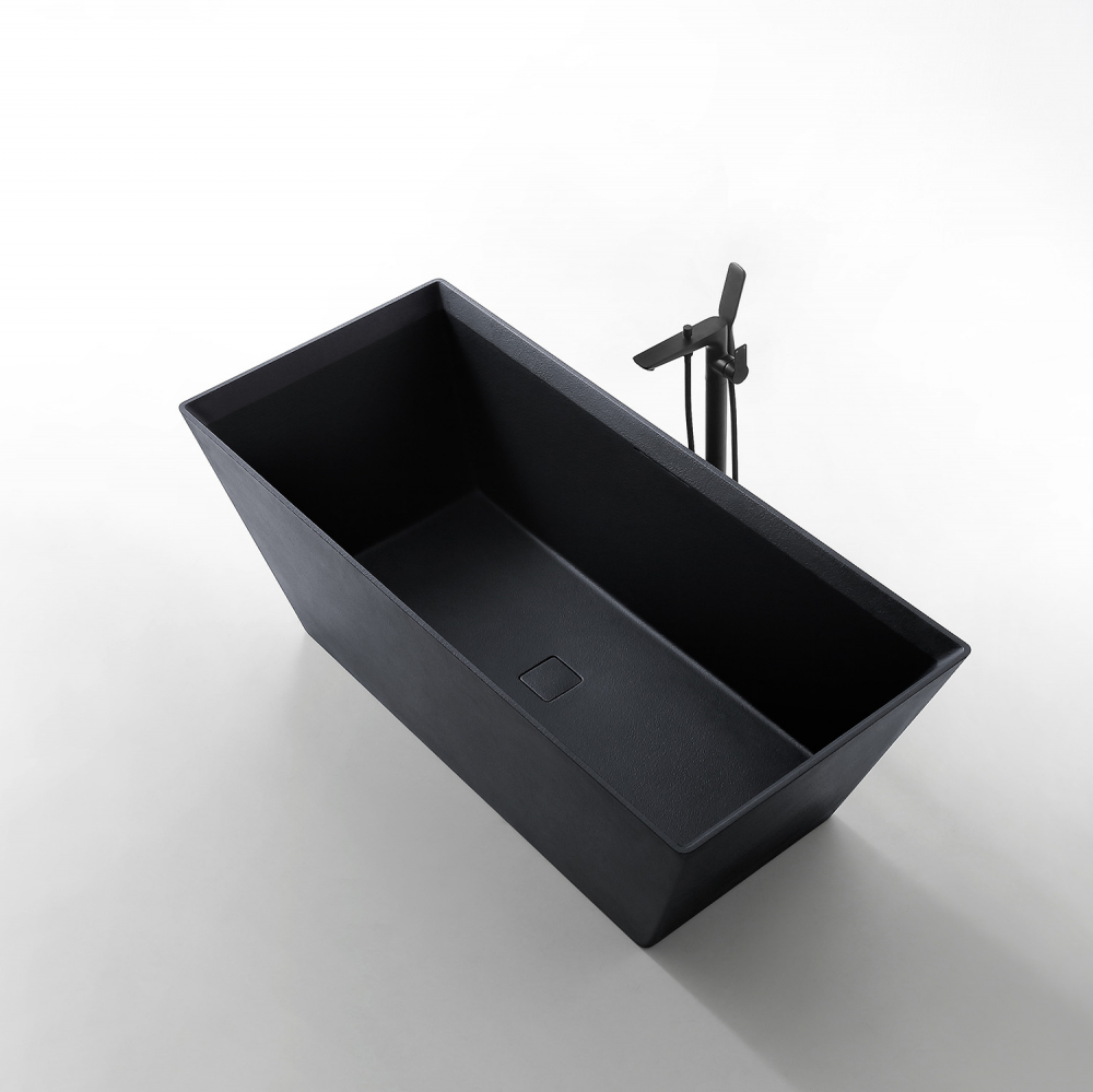 Ванны Ванна из искусственного камня черная матовая 170x75 