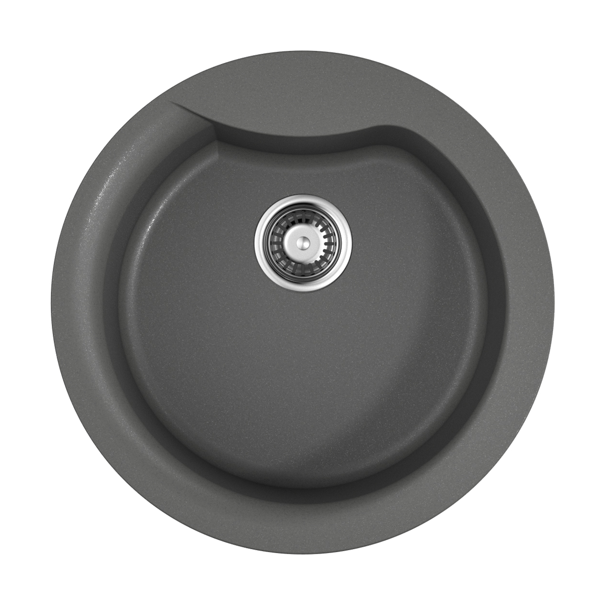 Кухонная мойка 485x485x210 Yasugata 48R-PL Tetogranit/платина