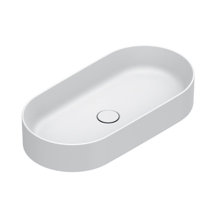 Раковины Раковина настольная. Без перелива. 70x35 h12см, без отверстий под смеситель, покрытие Cataglaze+, цвет белый матовый 