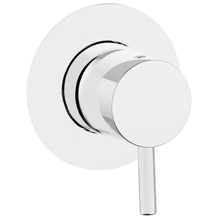 Смесители Внешняя часть встраиваемого однорычажного смесителя для душа, цвет белый матовый 