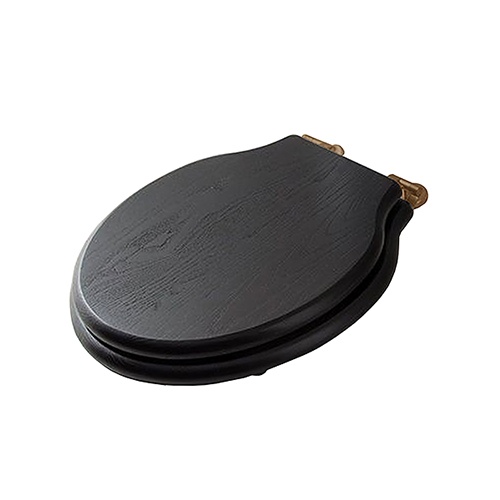 Сиденья для унитазов Сиденье для унитазов  PAS03, PA025, PA001,PA002, PA003, PA004, черный дуб, с микролифтом, петли бронза 