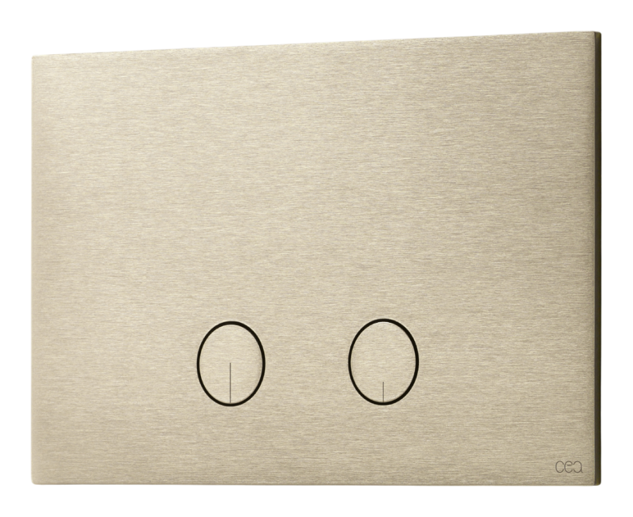 Панель двойного смыва Hydroplate, для встраиваемого бачка Geberit, сталь, цвет сатинированное светлое золото