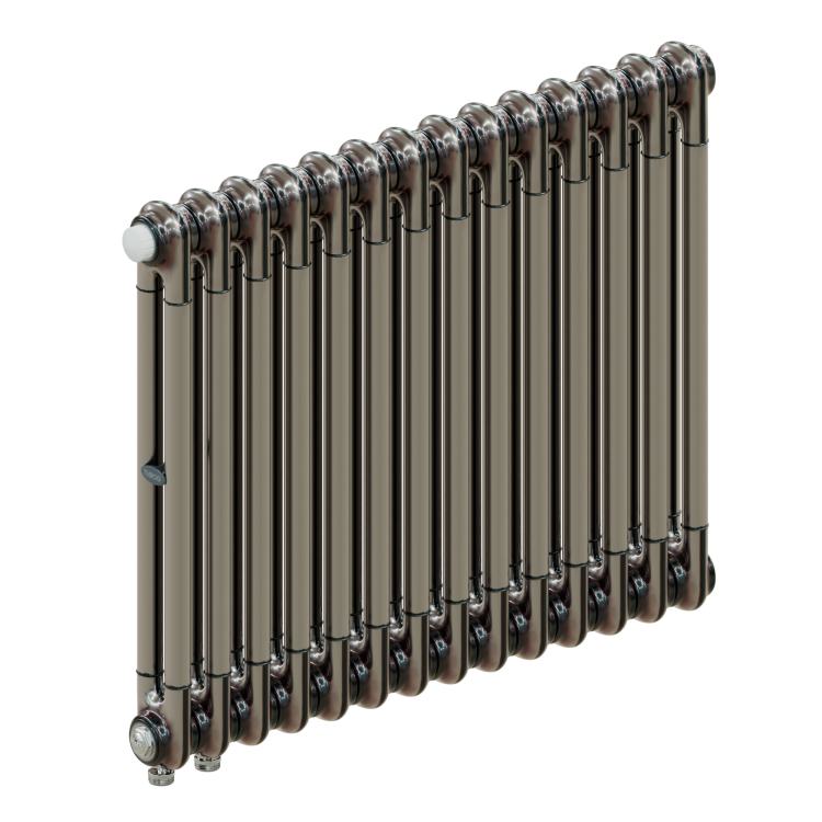 Радиатор 2-х трубчатый 2057, 10 секций, 460xh565, подключение нижнее, технолак