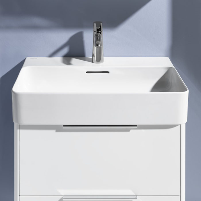 Раковины Laufen VAL Раковина 600х420х115мм с 1 отв. под смеситель, цвет: белый (последние 12шт продаем с базами 4.0225.2.110.26) 