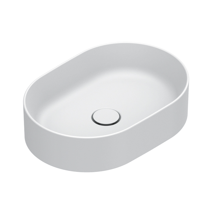 Раковины Раковина настольная без перелива 50x35 h12, без отверстий под смеситель, покрытие Cataglaze+, цвет белый матовый 