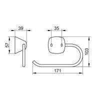 Аксессуары для ванной Держатель для туалетной бумаги (хром) 