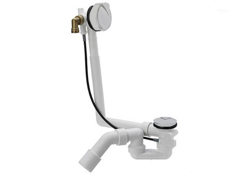 Комплектующие Multiplex Trio MT5 Слив-перелив для ванны с наполнением удлиненный, белый 