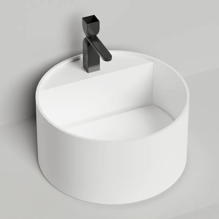 ROUND TOP 02 Раковина накладная 450x450x250мм S-Sense, цвет белый глянцевый