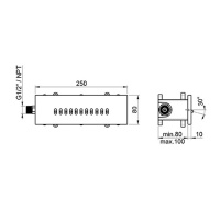 Душевая программа Верхний душ, излив из стены, нержавеющая сталь глянцевая 