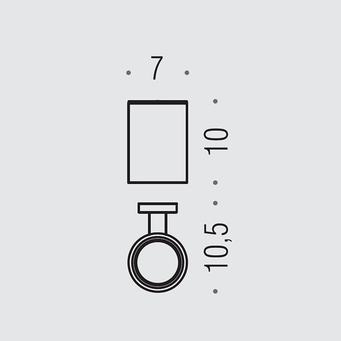 Аксессуары для ванной Стакан металлический, подвесной, цвет PVD золото матовое 
