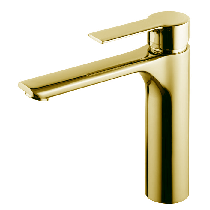 Смесители Mast Смеситель для раковины, на 1 отв., высокий h: 20.5см., с донным клапаном, цвет: золото 