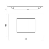 Системы инсталляции Клавиша двойного смыва для бачков Geberit/TECE, цвет белый матовый 
