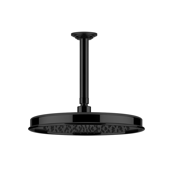 Душевая программа Верхний душ чёрный матовый 