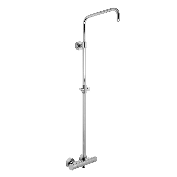 Душевая программа Смеситель для душа внешнего монтажа, термостатический, с душевой стойкой, цвет хром 