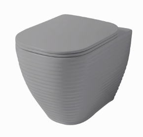 Унитазы Напольный безобод.унитаз 52,5 см, выход в стену, цвет жемчужно-серый 