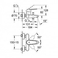 Смесители Eurodisc Cosmopolitan 33390 002 Смеситель для ванны 
