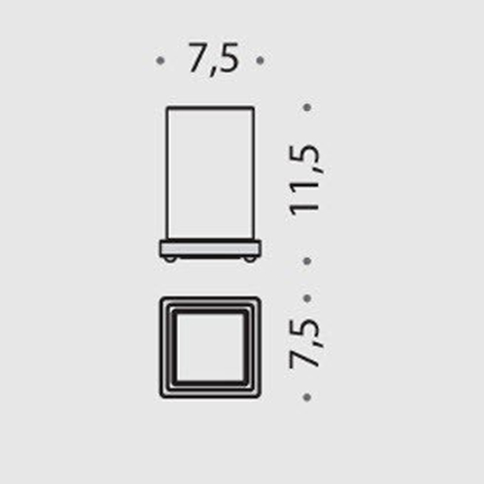 Аксессуары для ванной Стакан настольный, цвет чёрный матовый/матовое стекло 