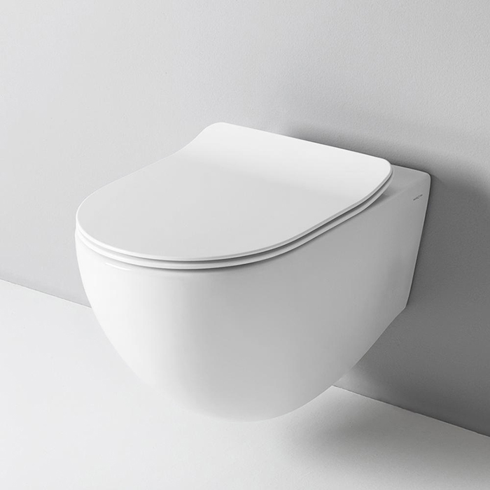 Унитазы Унитаз подвесной ТУРБО СМЫВ THE.REEL, 36х52 см, с креплениями, цвет белый матовый SANIGLAZE 