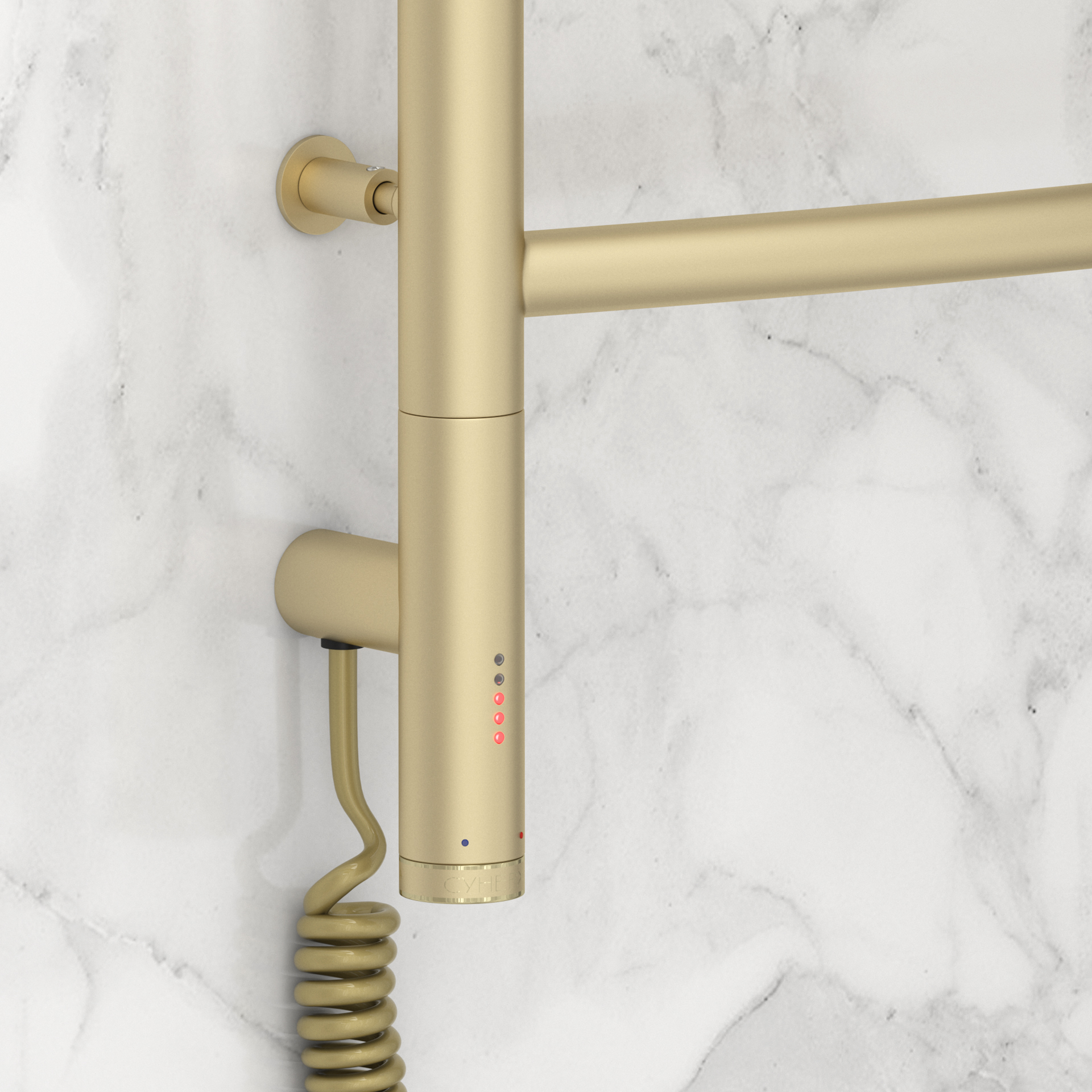 Полотенцесушители Полотенцесушитель электрический 500х400 МЭМ левый (Матовая шампань) 