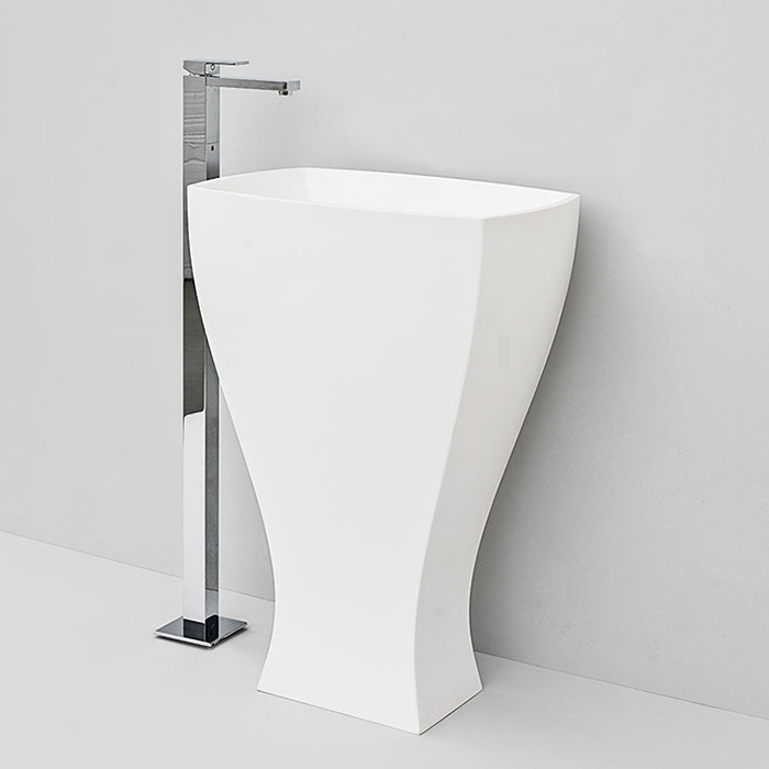 Раковины Раковина отдельно стоящая с сифоном, 60х48х85см, цвет белый глянцевый 