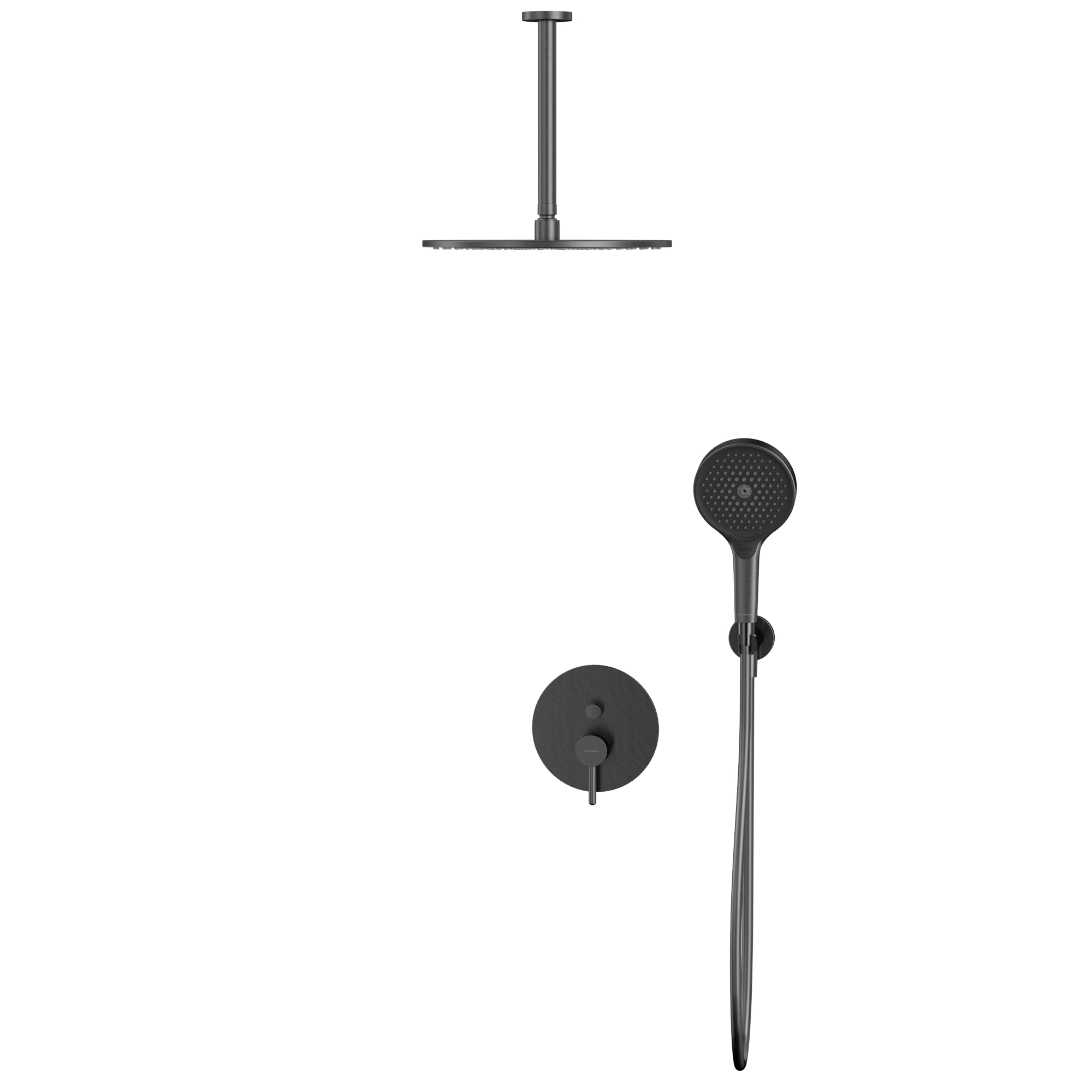 Душевая программа Система для душа скрытого монтажа YSET12TOPGM (оружейная сталь) 